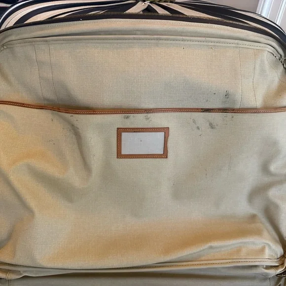 Louis Vuitton Brown Monogram Travel Bag with Leather Trim